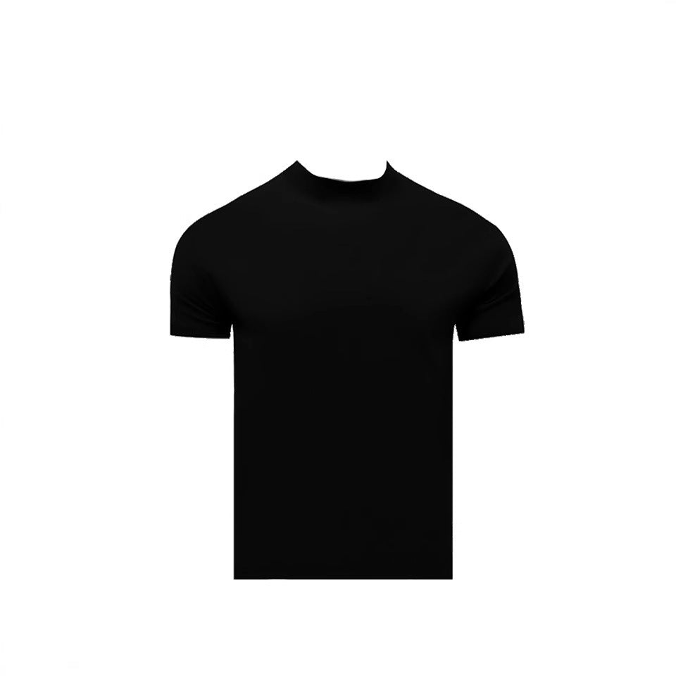 Summer Shoulder Half Turtleneck Cuff Short Sleeve - D&A