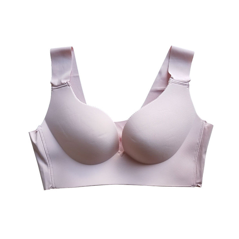 Seamless gather bra Pink - D&A