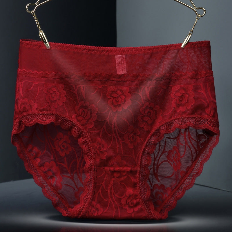 Lace seamless women underwear Red wine - D&A