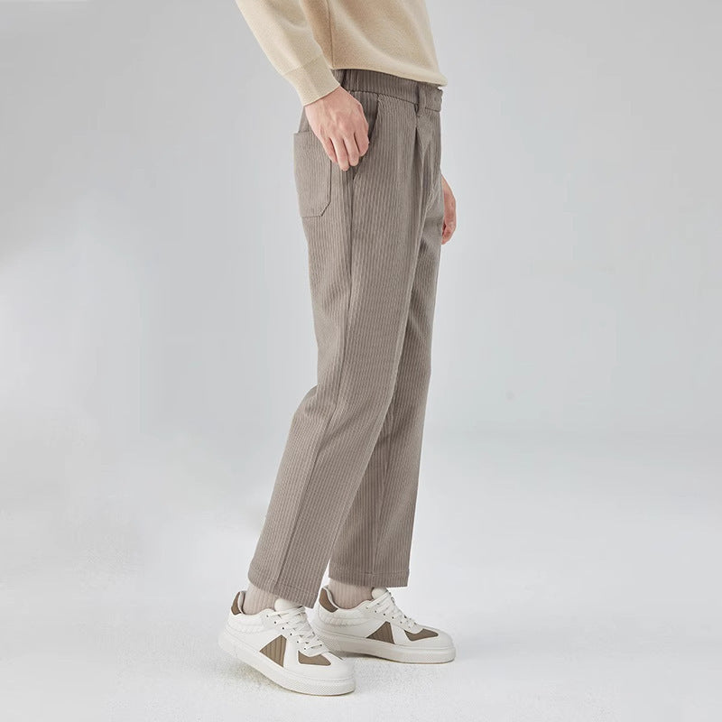 Corduroy Men's Straight All-matching Loose Trousers - D&A