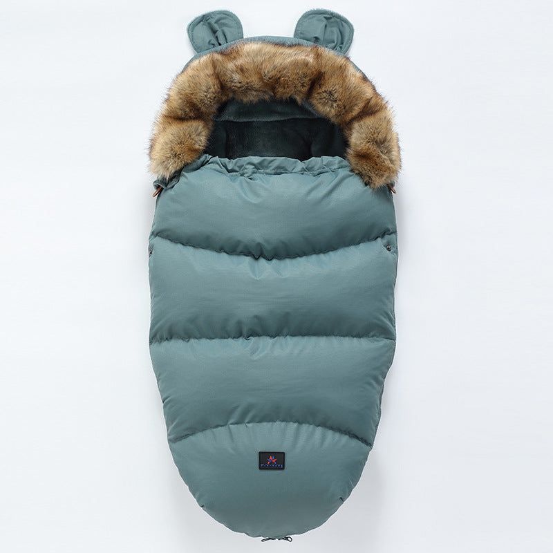 New baby stroller sleeping bag Light blueA 100cm - D&A