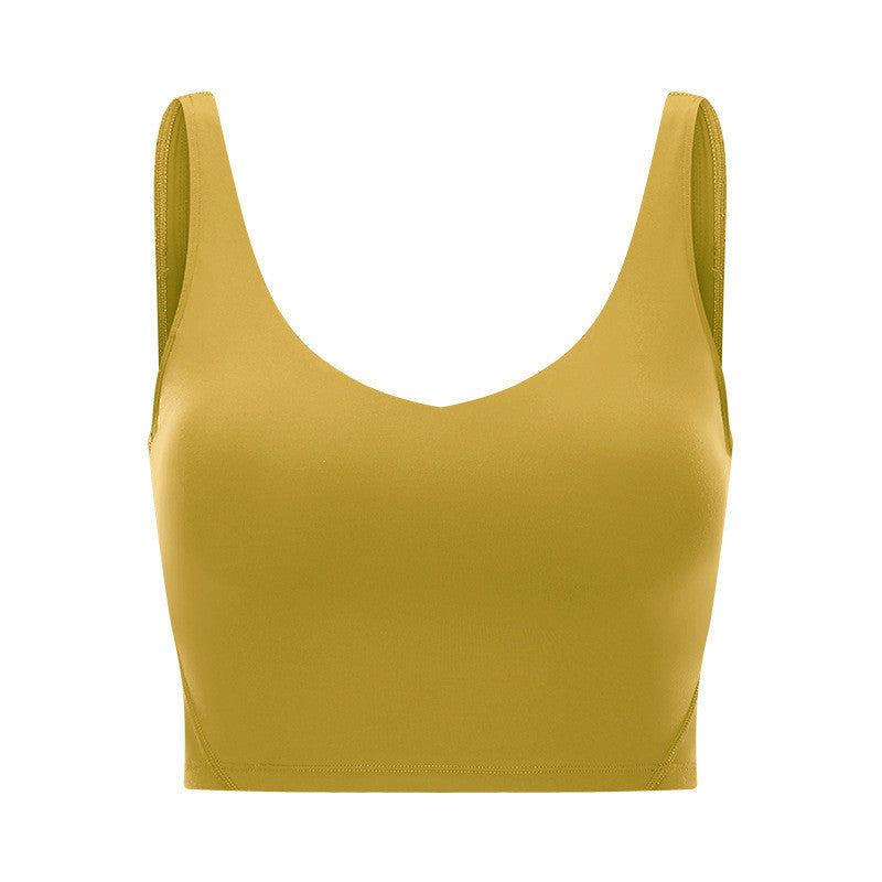 Vest-style sports bra Yellow - D&A