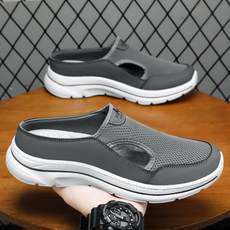 Men's Hollow-out Half Slippers Soft Bottom Comfortable Casual Shoes - D&A
