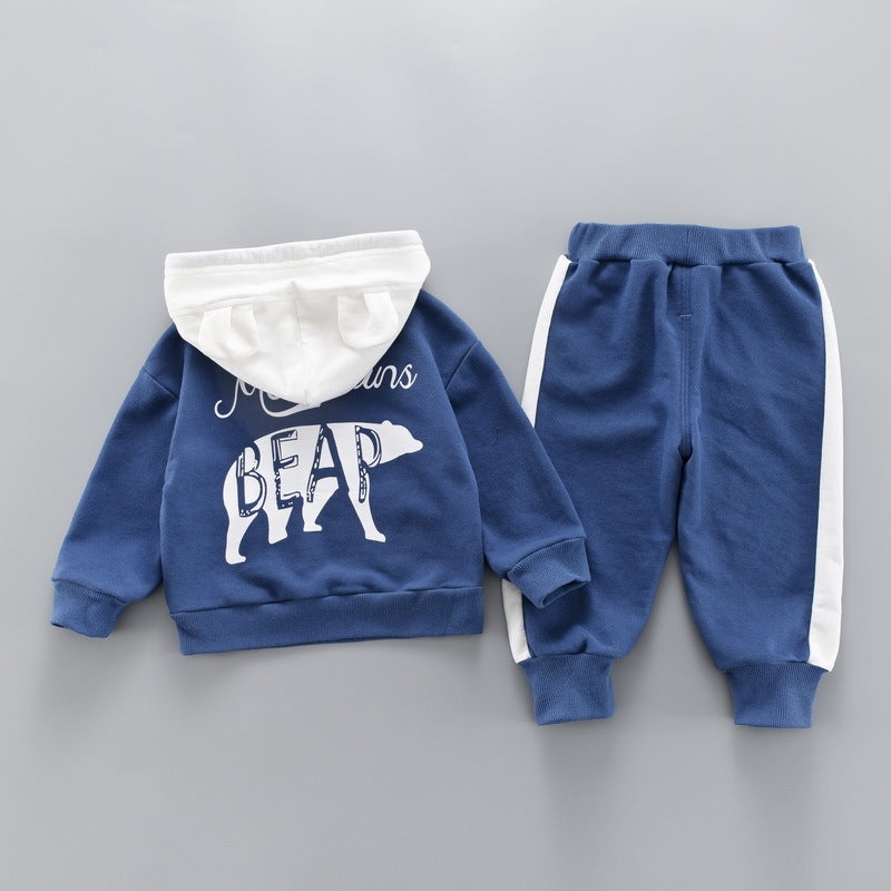 Western style 1 year old baby sweater two-piece - D&A