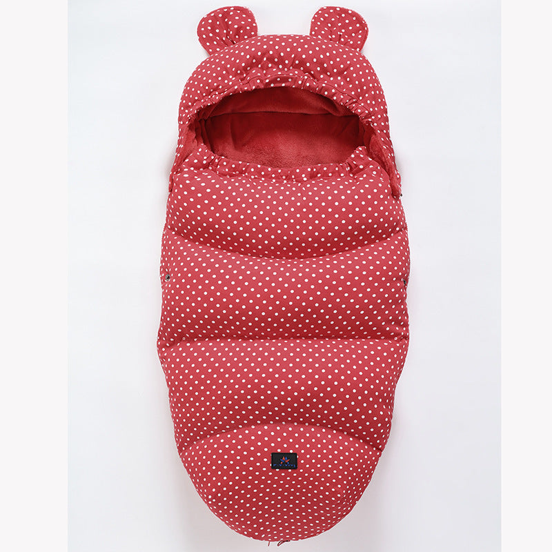 New baby stroller sleeping bag Red dotsA 100cm - D&A