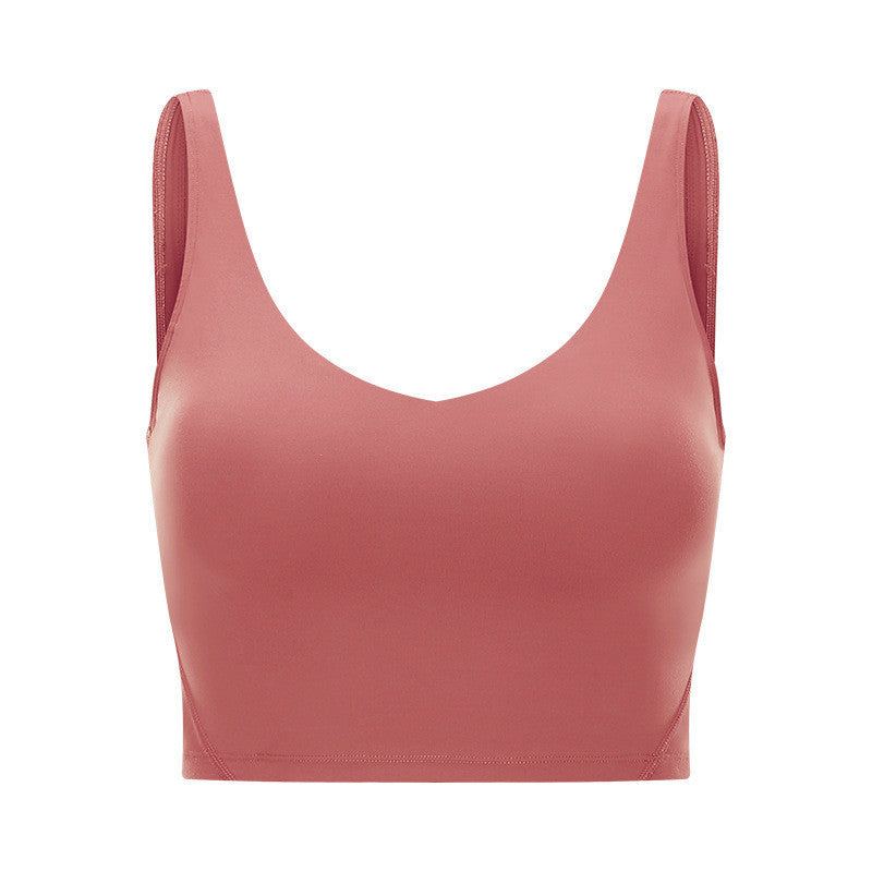 Vest-style sports bra Pink - D&A