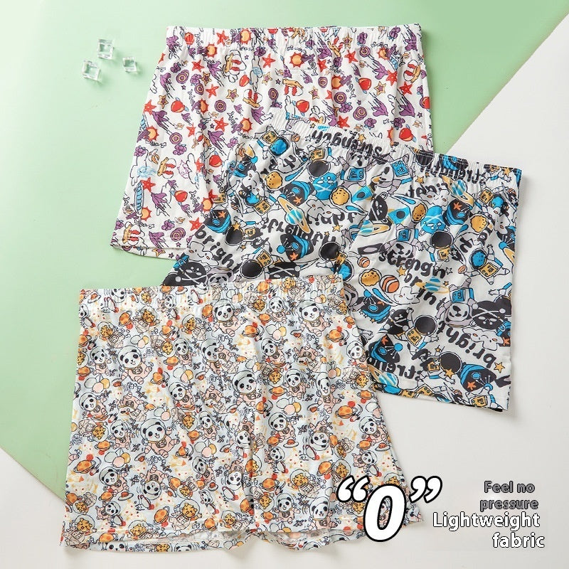 Men's Printed Ice Silk Underwear Fashion Trend - D&A