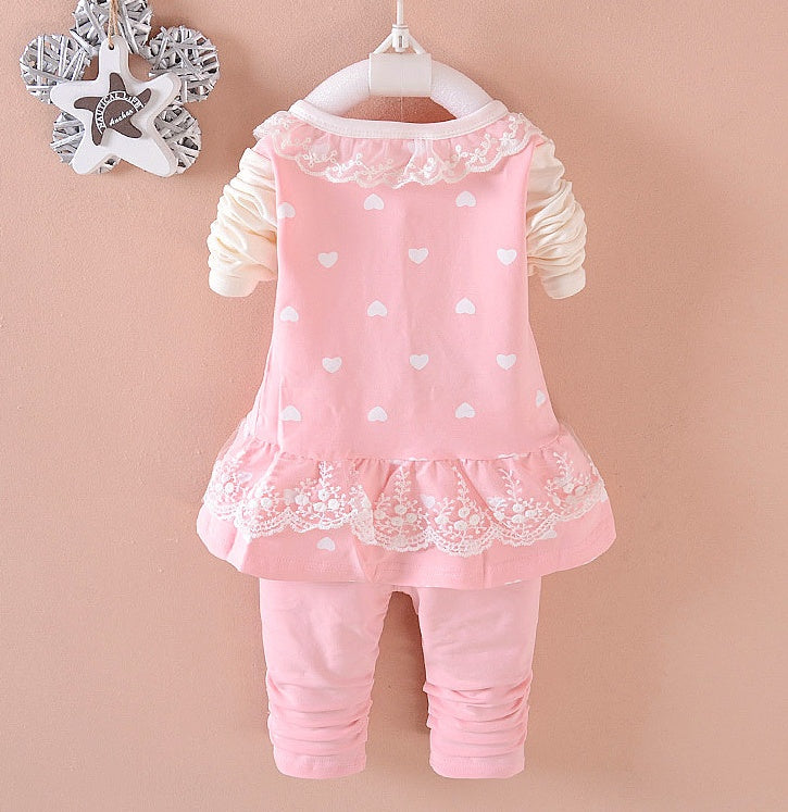 BibiCola Baby Girls Clothing Sets Toddle Tracksuits Kids Tops Pants 2pcs Tracksuits Kids Girls Clothes Baby Girl Clothes Set - D&A