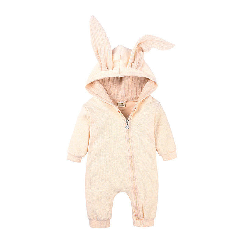 Rabbit Ears Baby Romper Apricot - D&A