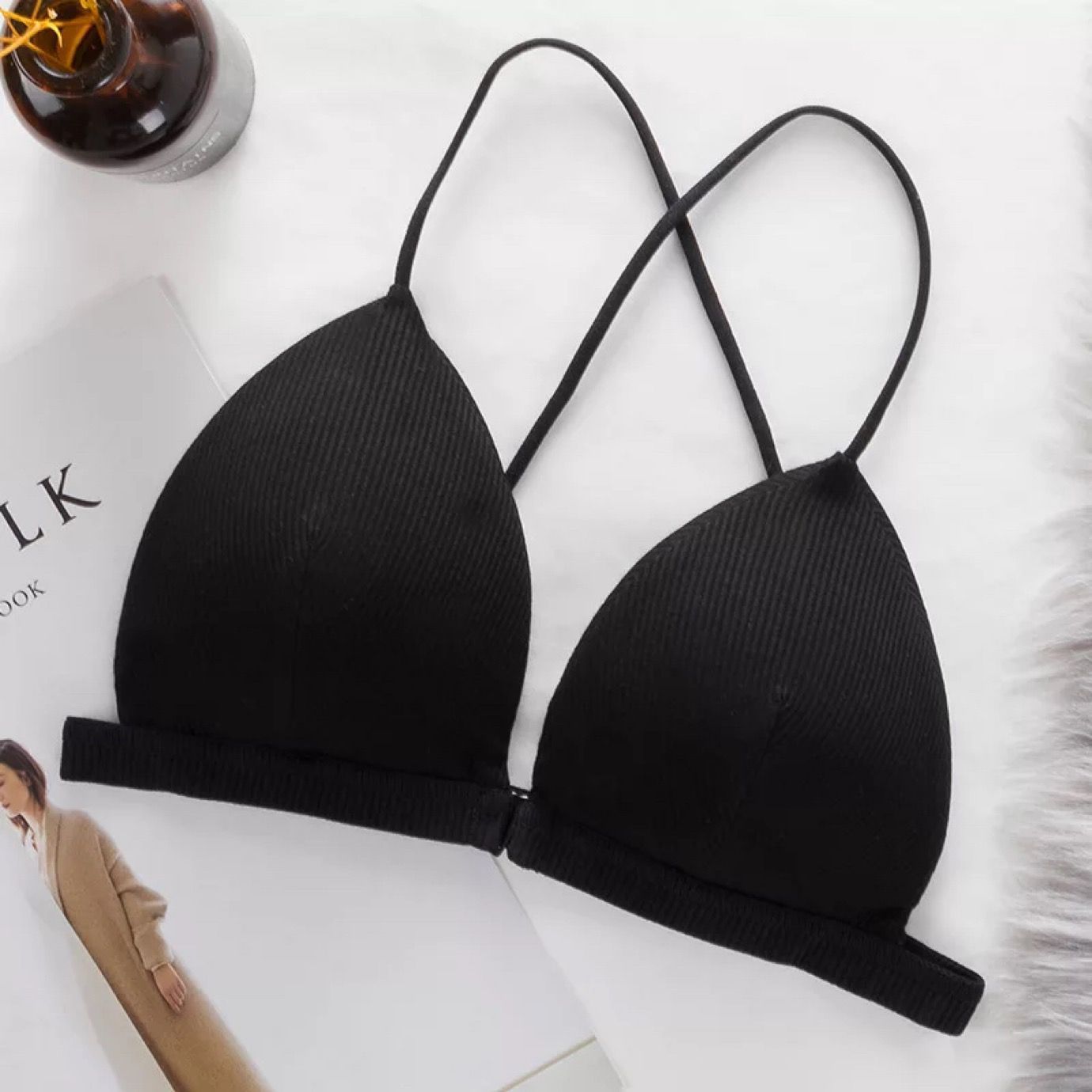 Vacation swimming bra Black One size - D&A
