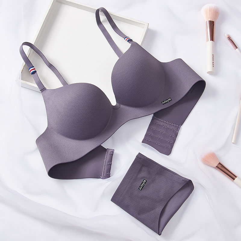 Seamless Bra Panties Only Bra Option FREE SHIPPING Grey purple - D&A
