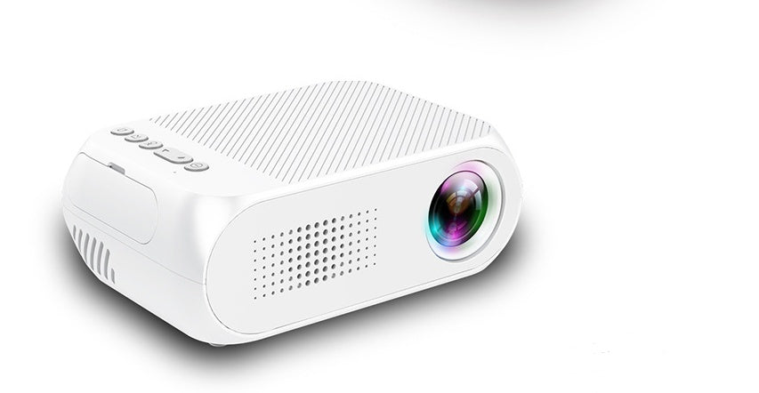 Projector supports HD 1080P mini home pico projector White - D&A