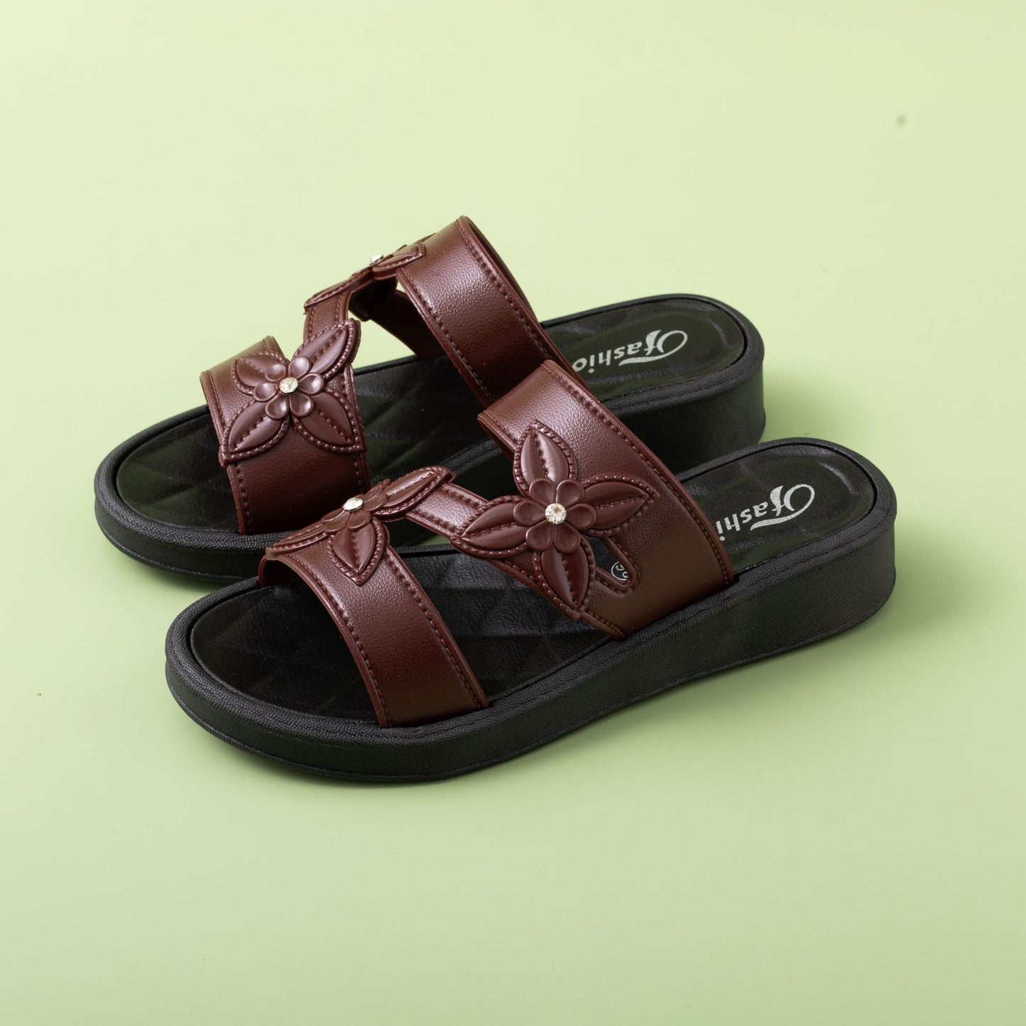 Casual Non Slip Thick Soled Slippers With A Comfortable Outdoor Atmosphere Style 5692 Wine Red - D&A