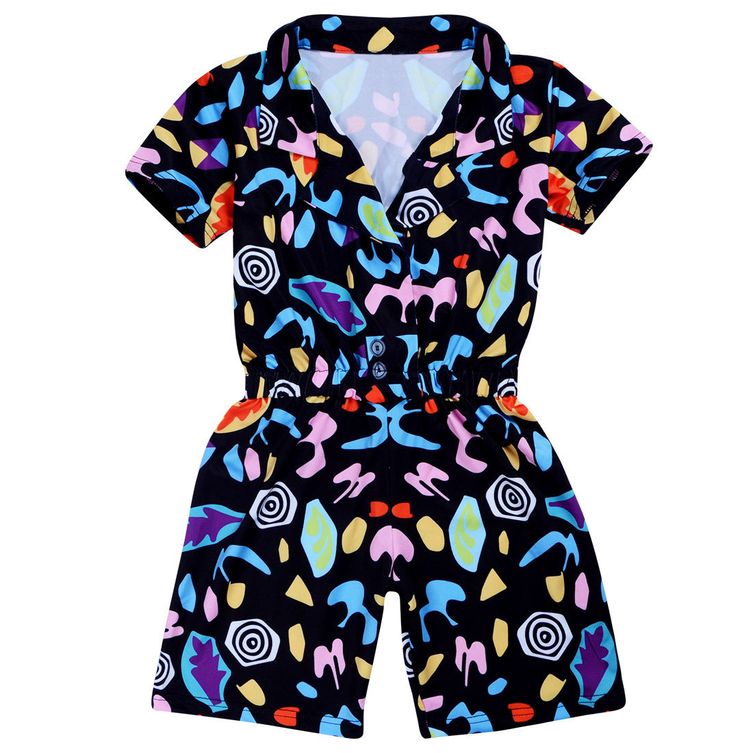 Girls' Model Clothing Short Sleeve Black - D&A