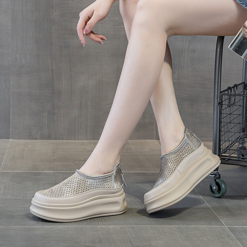 Women's Platform Sneakers Spring And Summer All-match Hollow Out - D&A