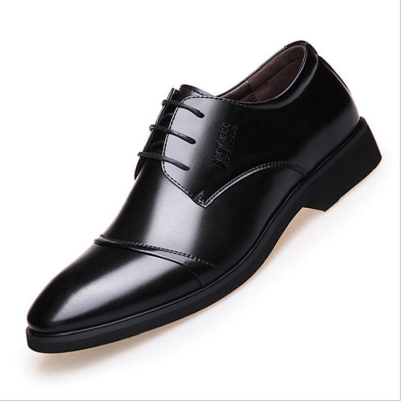 Men's Shoes Plus Size Business Formal Wear Leather Shoes Breathable Lace Up - D&A