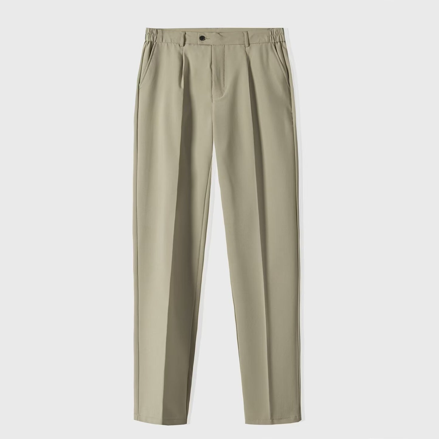 Business Anti-Wrinkle Non-ironing Suit Pants Men's Drape Light Brown - D&A