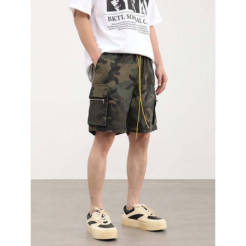 Three-dimensional Multi-pocket Workwear American Shorts Men - D&A