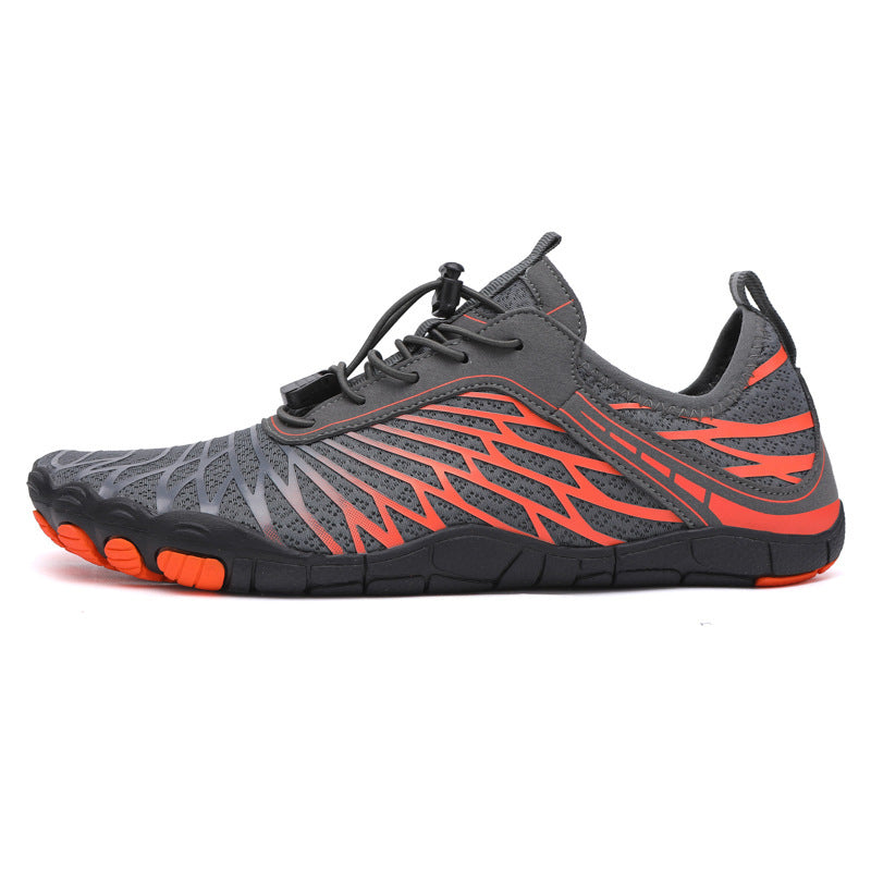 Outdoor Sports Upstream Shoes Beach 8305 Gray Orange Sole with nails - D&A