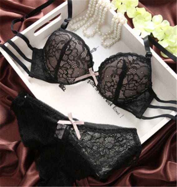 Lace bra set Black - D&A