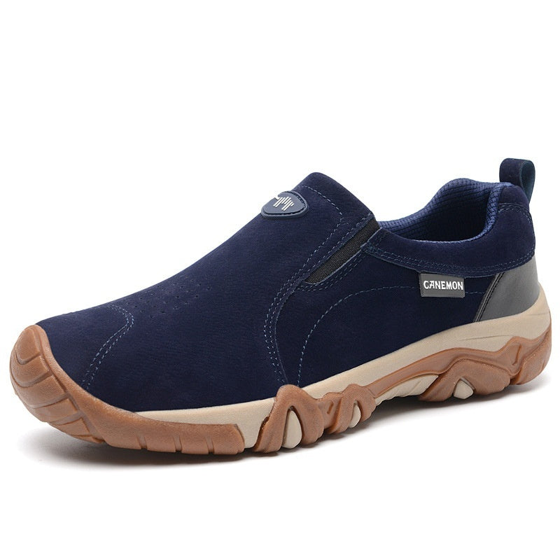 Plus Size Outdoor Sports Soft Sole Casual Men's Shoes 836 Dark Blue - D&A