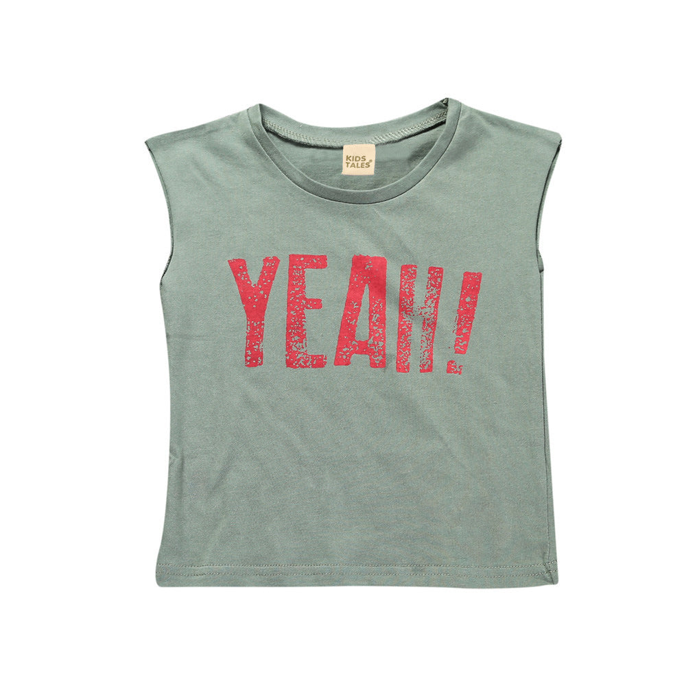 Children's sleeveless t-shirt Green - D&A