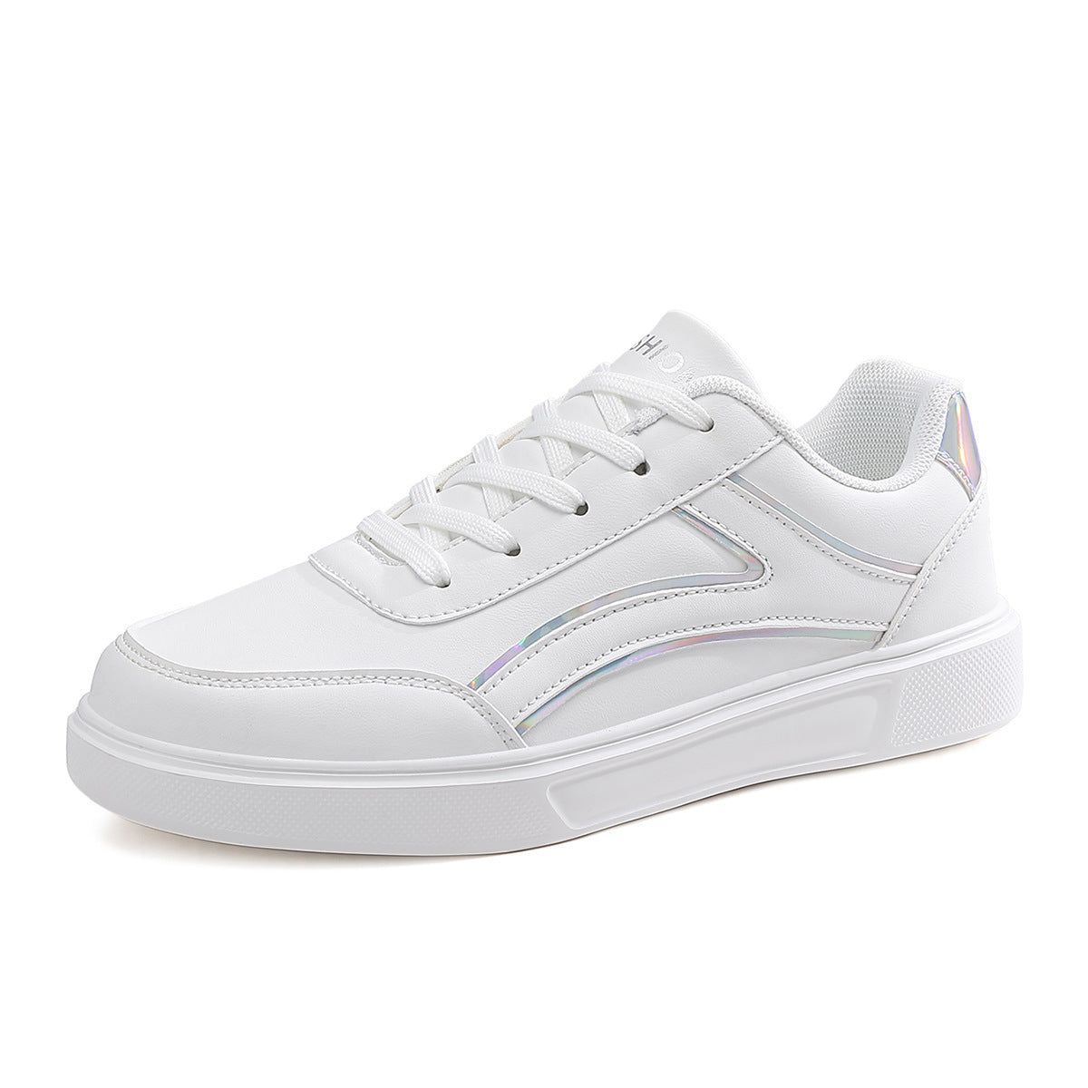 Plus Size Board Shoes Female Students Breathable Lightweight Casual Silver - D&A