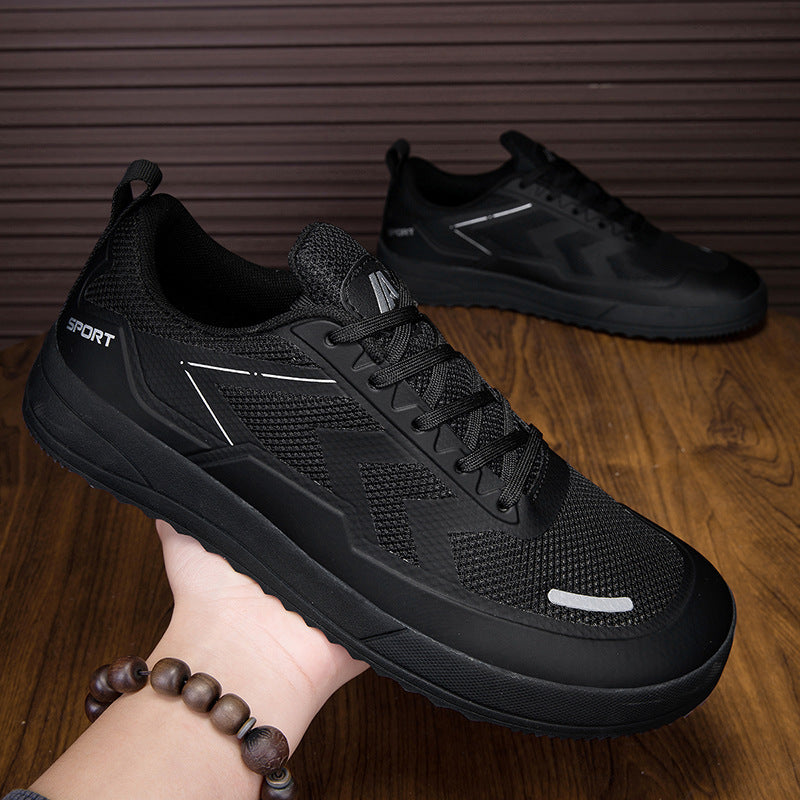 Spring New Lightweight Mesh Surface Sneaker Black - D&A