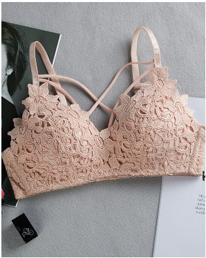 Lace gathered bra Pink - D&A