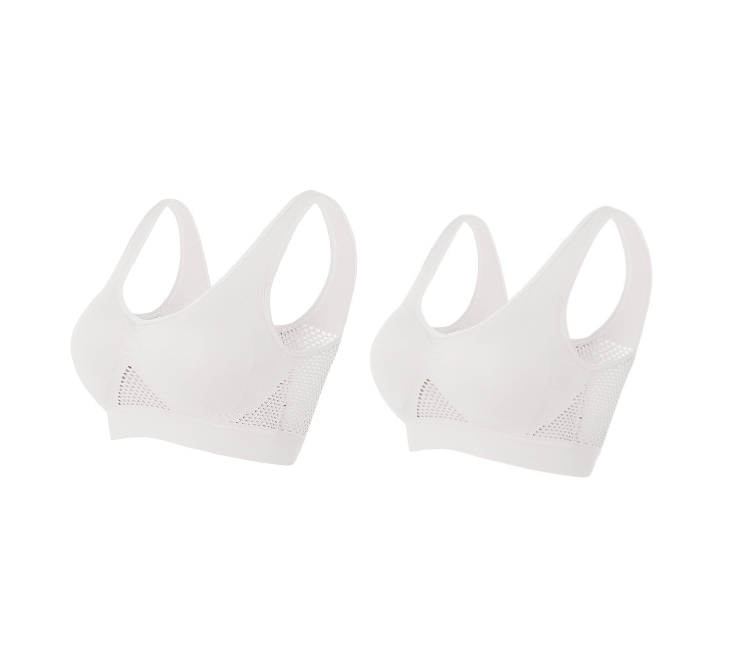 Women's Bra – Comfortable Everyday Lingerie 2pcs White - D&A