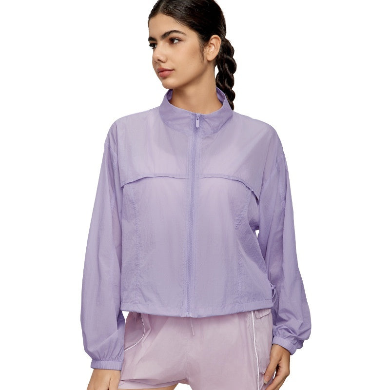 Summer Mountain Stand Collar Sports Jacket Women's Outdoor Breathable Lightweight Cardigan - D&A