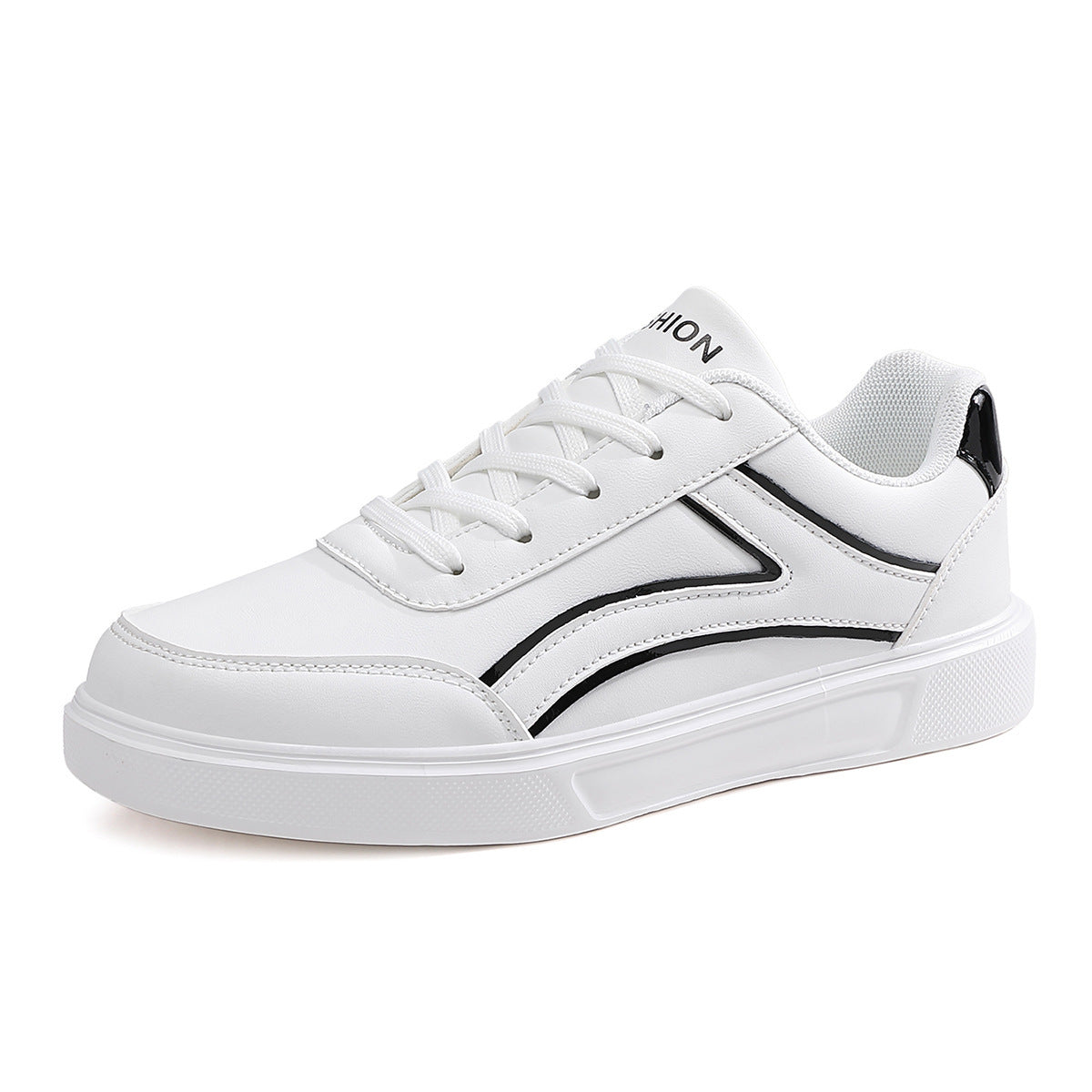 Plus Size Board Shoes Female Students Breathable Lightweight Casual White And Black - D&A