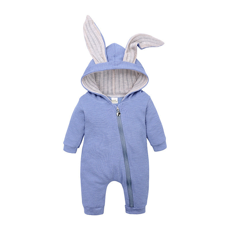 Rabbit Ears Baby Romper Blue - D&A