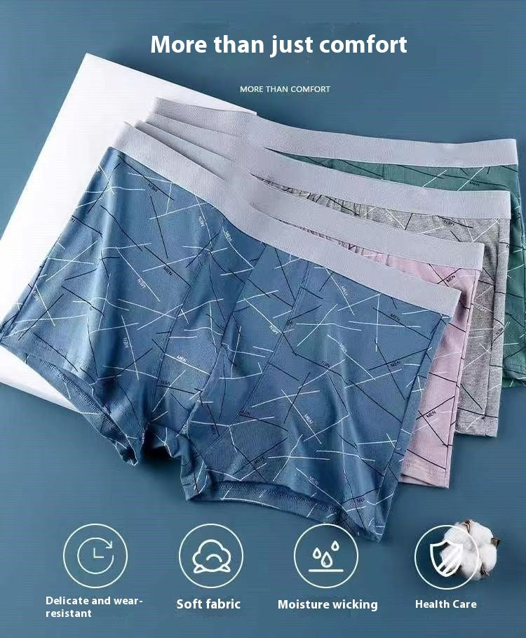 Men's Boxer Inner Antibacterial Underwear 4 Pack - D&A