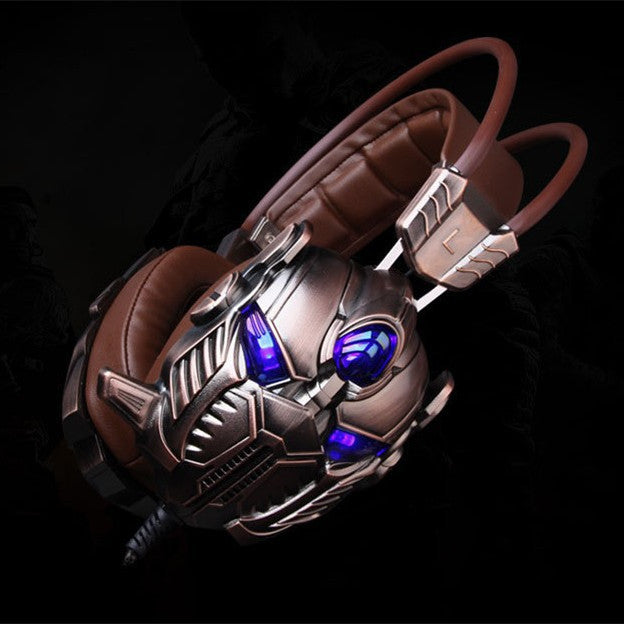 Professional Gaming Headset High-end Luminous Gaming Vibration Brown - D&A