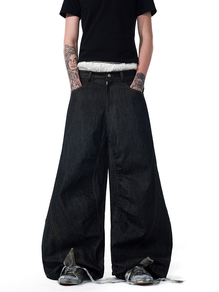Temperature-sensitive Color-changing Embroidered Red Ear Jeans - D&A