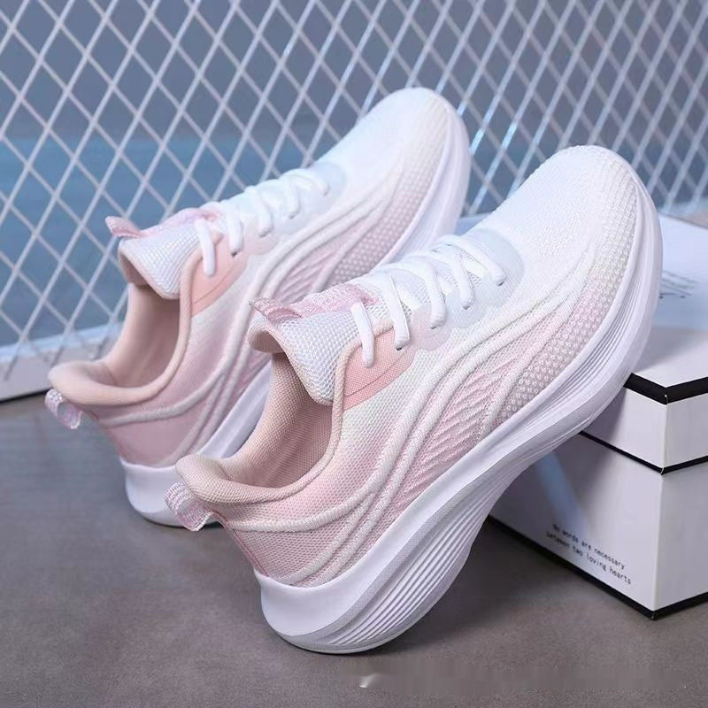 Light Mesh Breathable All-match Anti-skid Shock Absorption Soft Bottom Running Shoes - D&A