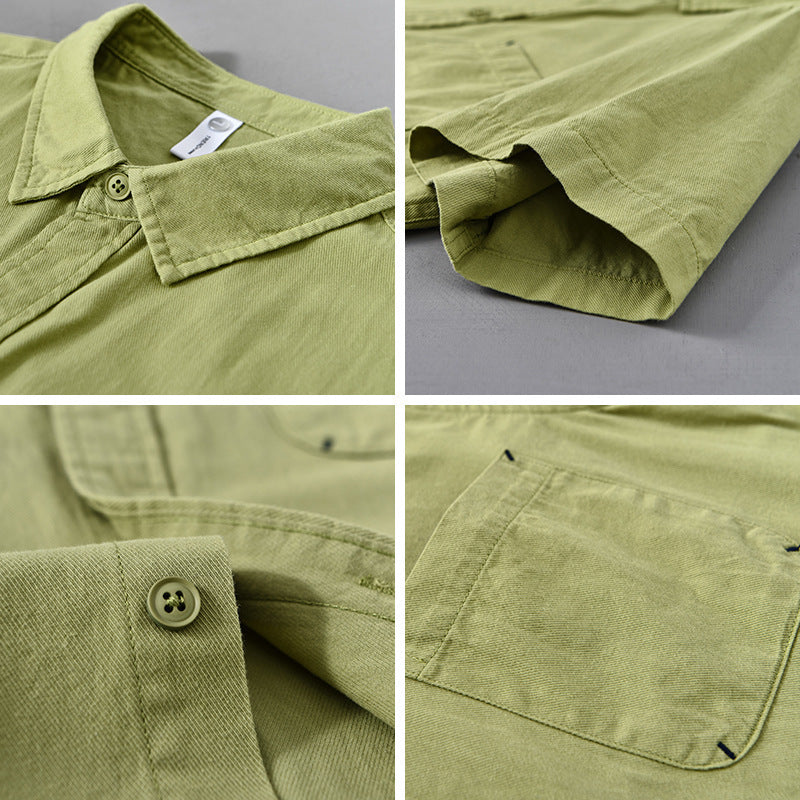 Summer Men's Casual Short-sleeved Cotton Shirt - D&A