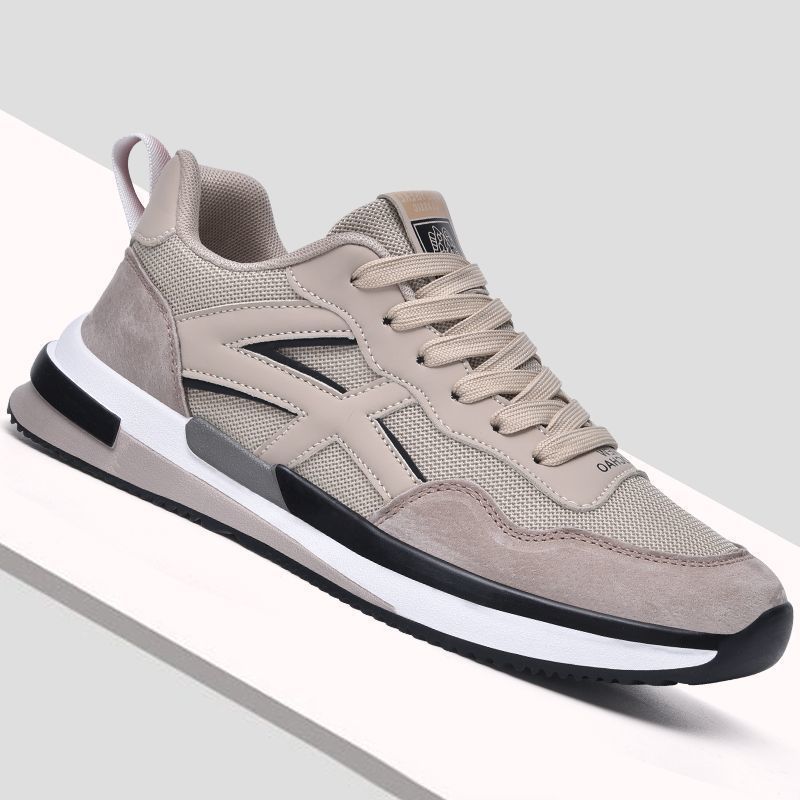 Leather Comfortable Breathable Casual Sneaker Brown - D&A