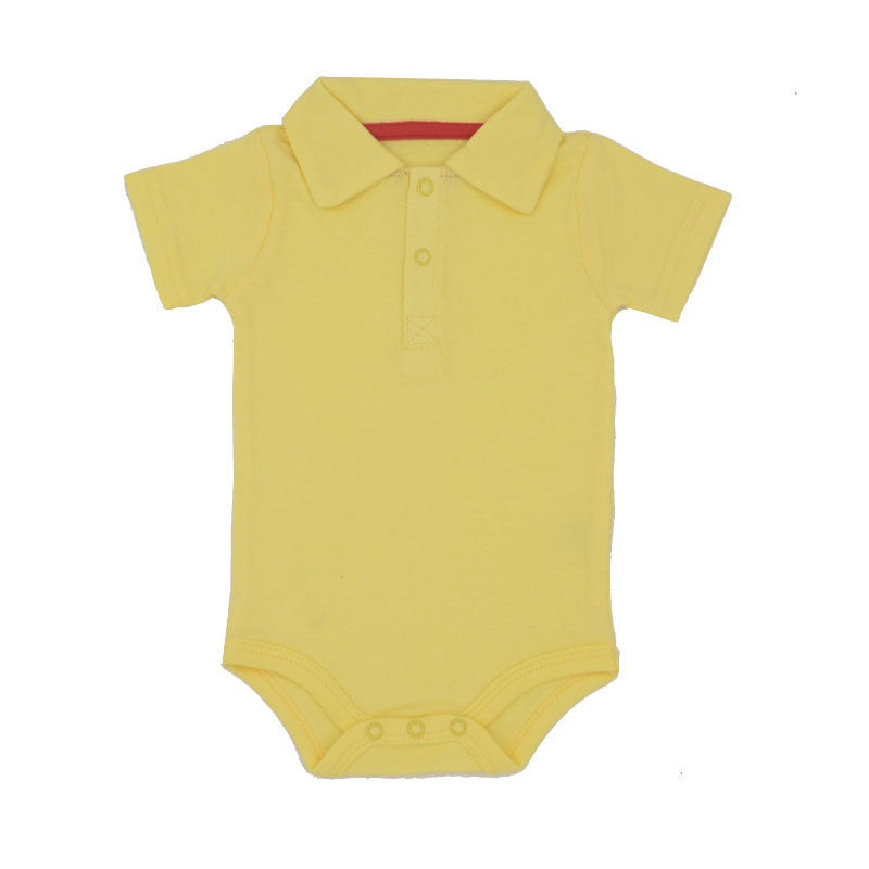 Lapel baby onesies Yellow - D&A