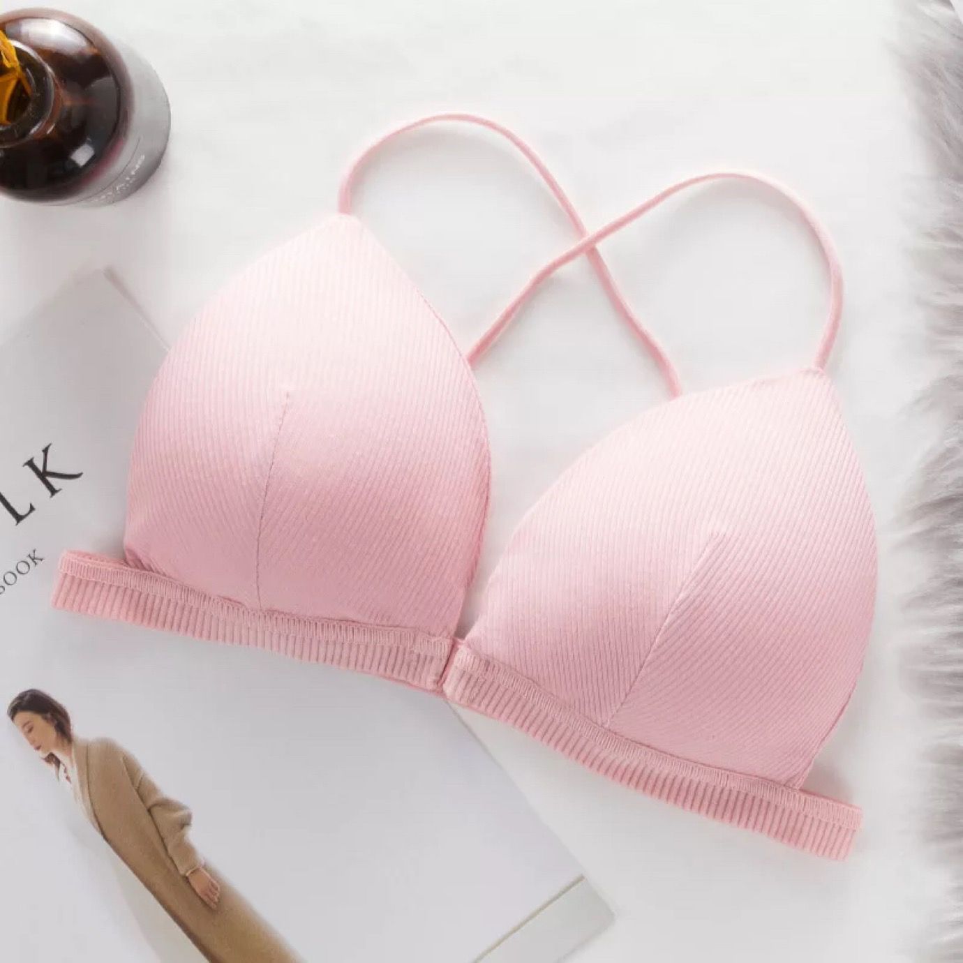 Vacation swimming bra Pink One size - D&A