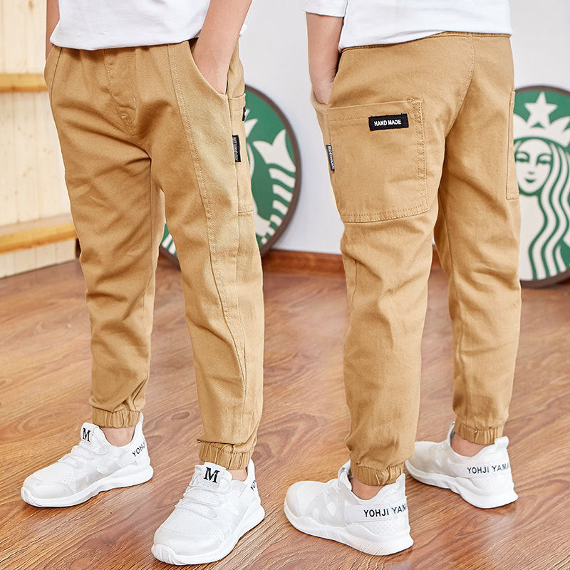hildren's thin pants boys summer trousers Khaki - D&A