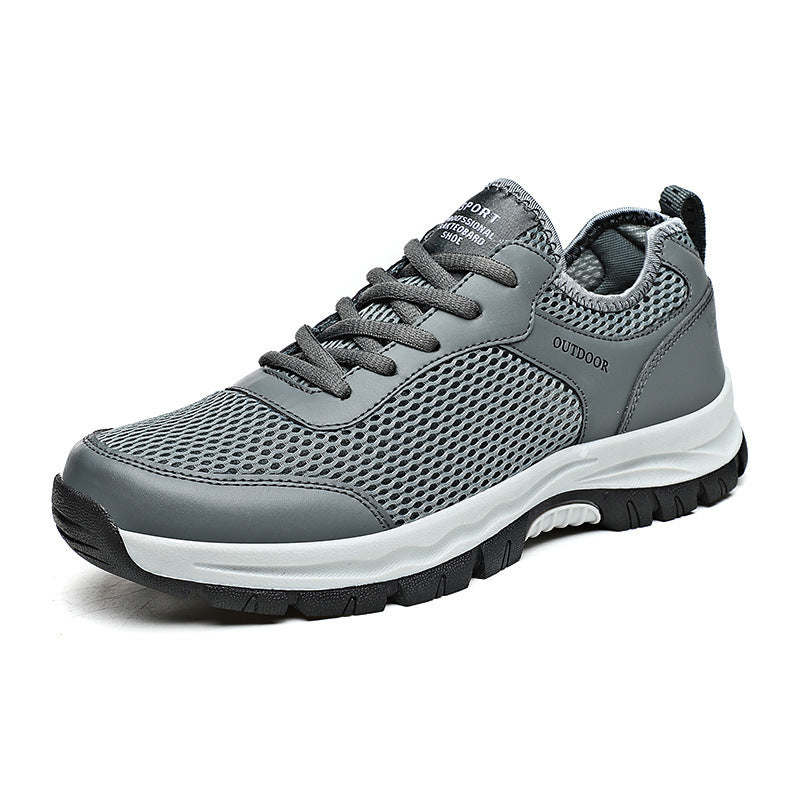 New Cross-border Mesh Extra Large Size 39-48 Men's Shoes Gray - D&A