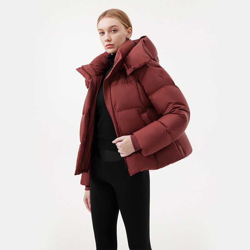 Women's Fashion Puff Warm Thick Coat Angela Red - D&A