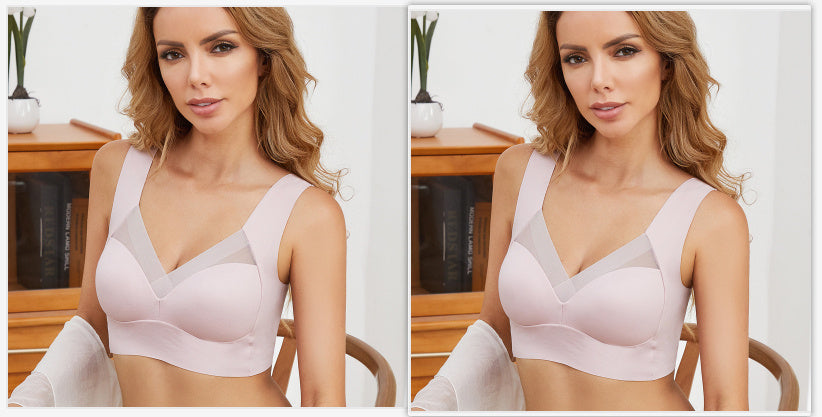 Plus Size Thin Bra Accessory Breast Push Up Bra Rose Rose - D&A