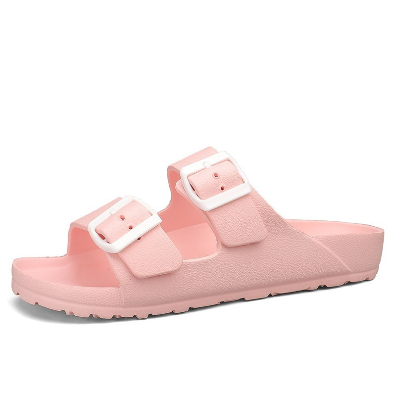 Men's Casual Soft Bottom Outdoor Boken Sandals Pink - D&A