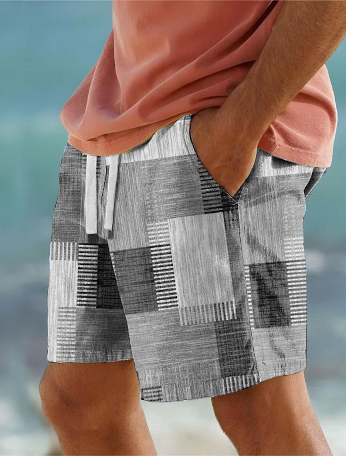 Trendy Digital Printing Youth Popularity Casual Men's Shorts DK2024XQ394 - D&A