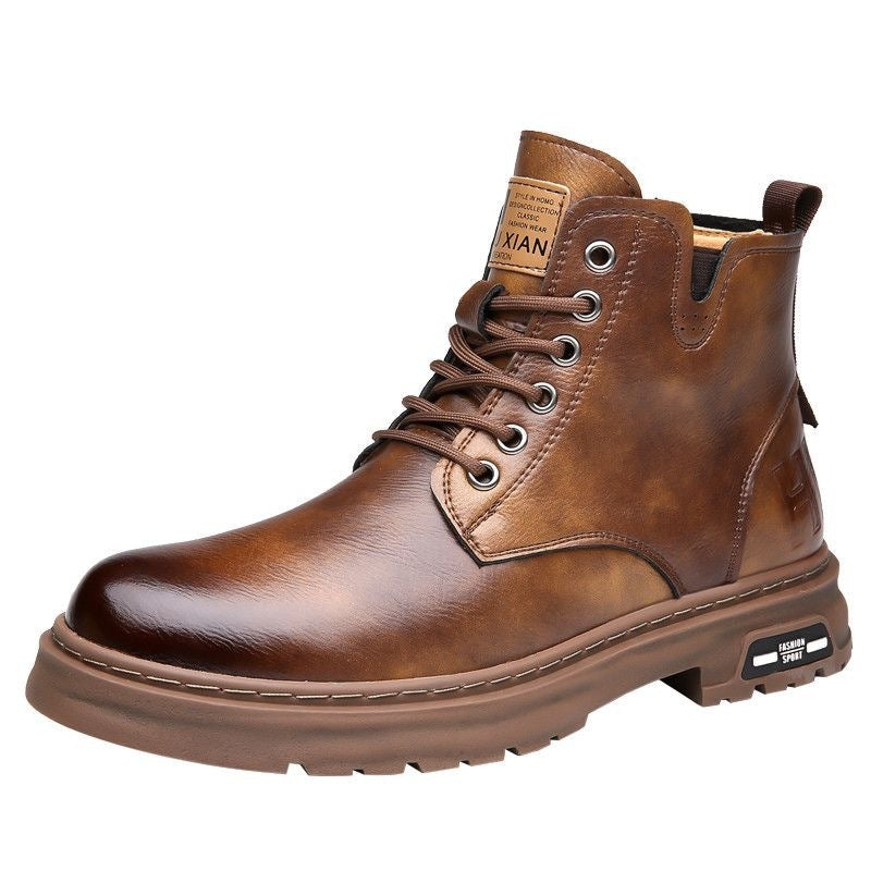 British Martin Boots Thick Bottom Outdoor Hiking Workwear Men - D&A