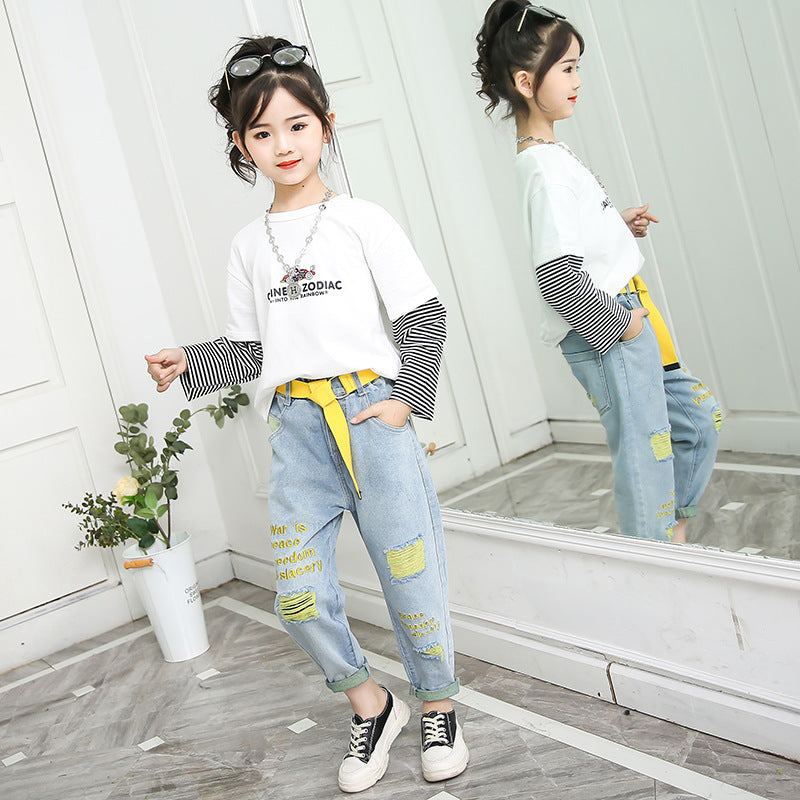 Big Children Loose Children In Spring Beggar Pants - D&A