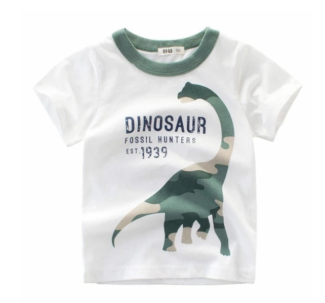 Children's Wear Summer New Korean Children's Boys Cotton T-shirt Men's Treasure In Children's Short Sleeves 13style - D&A